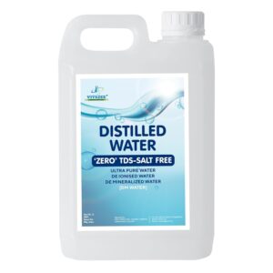 VITSZEE Distilled Water 1L Zero TDS, DM water, Pure Di-Ionised Distilled Water For multipurpose Uses Battery/Inverter, Autoclaving, Reagent Water,Lab And Scientific Products
