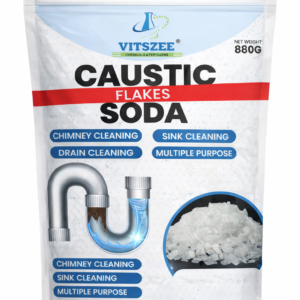 Caustic Flakes Soda 880 Grams For Soap Making, Drain Cleaning, Chimney Cleaner & Drain Cleaner