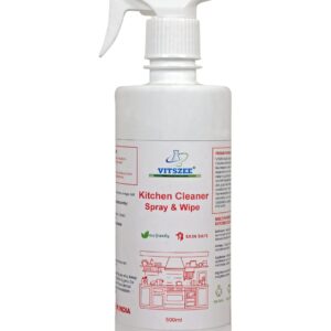 VITSZEE Kitchen Cleaner 1L spray Bottle Pack | Natural Plant-Based | Heavy Duty Grease Remover | Stove, Chimney, Tiles, Sink, Countertop Cleaner, Multipurpose Kitchen Cleaning Liquid